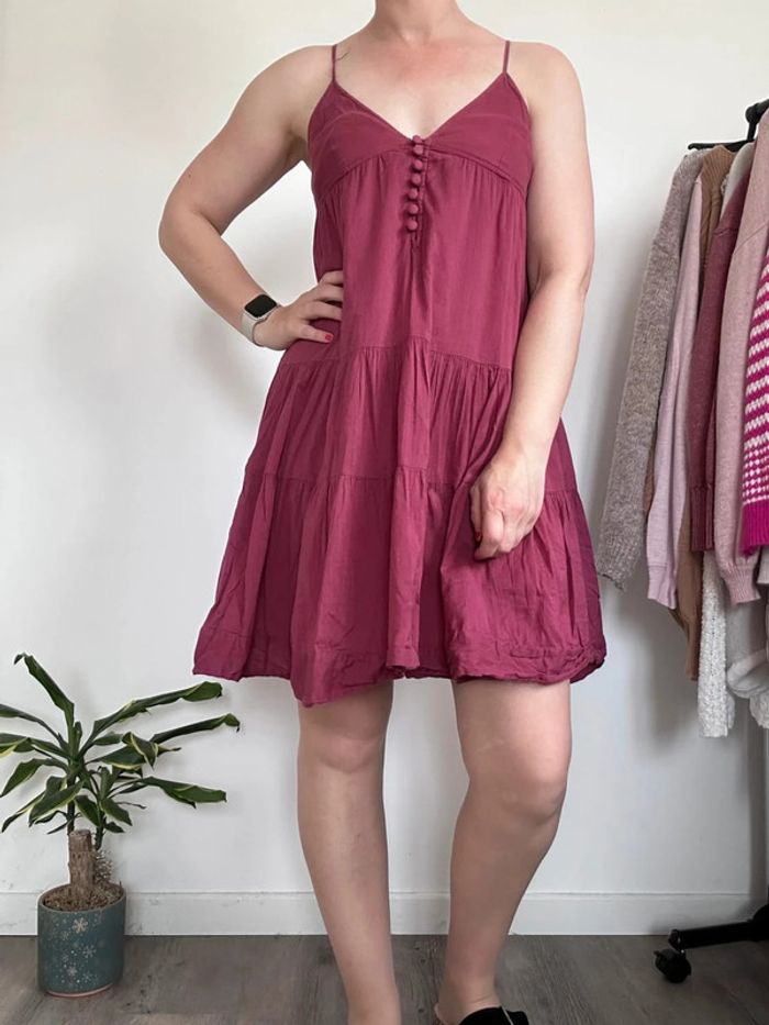 Naf Naf Robe rose foncé évasée – Taille 40 – Très bon état