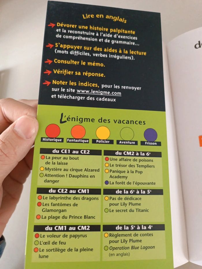 Lire en anglais de la 5ème à la 4ème opération blood Lagoon de 12 à 13 ans - photo numéro 4