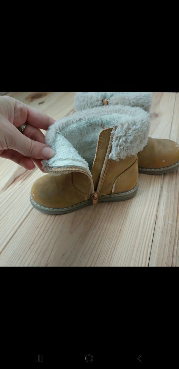 Bottines fourrés , cœur paillettes - photo numéro 4