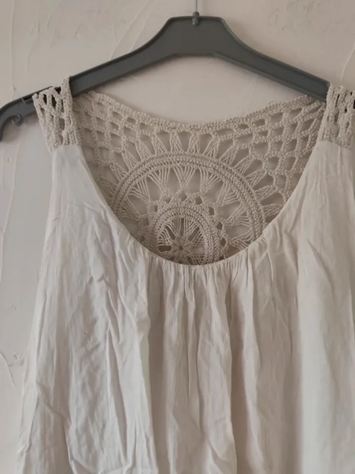 Magnifique robe d'été avec broderie dos taille 38 - photo numéro 2
