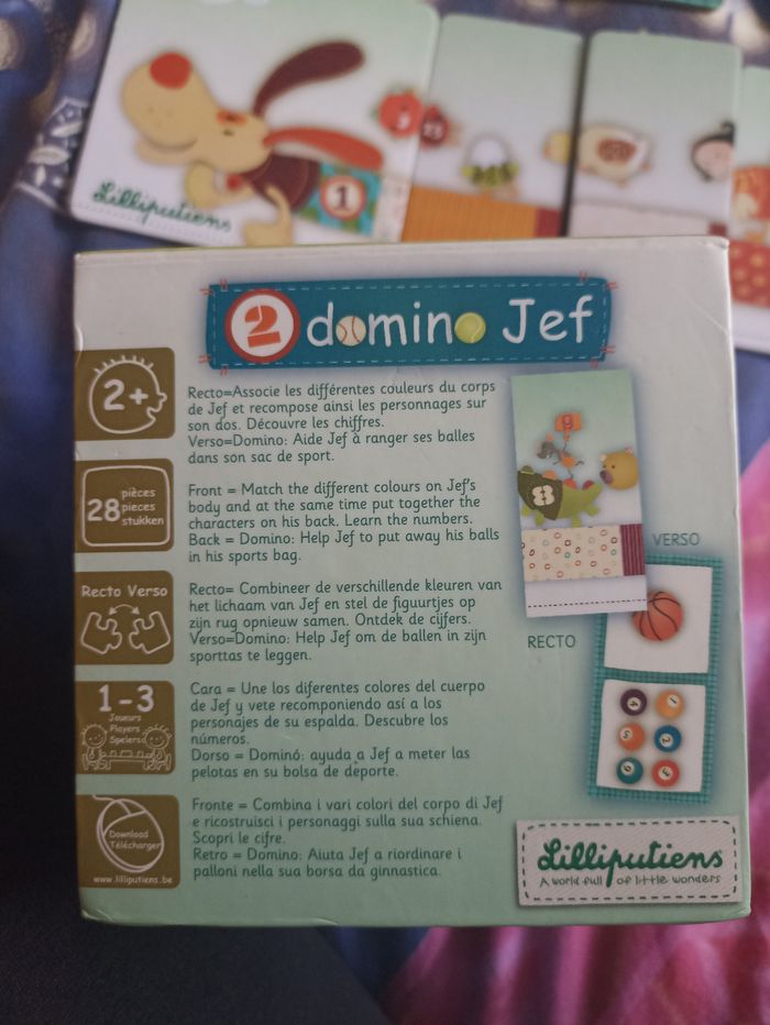 Jeu de dominos recto-verso de la marque Lilliputiens - photo numéro 4