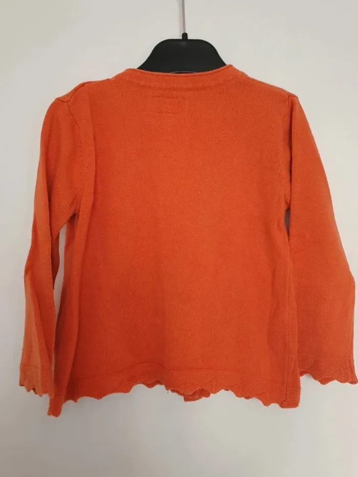 Gilet veste orange la compagnie des petits lcdp enfant fille taille 2 ans - photo numéro 3