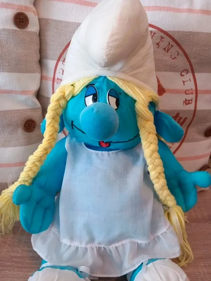 Peluche Schtroumpfette puffalump bikin 1983 
Mesure 56cm - photo numéro 4