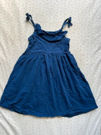 Robe bretelles bleu marine 4 ans Vertbaudet