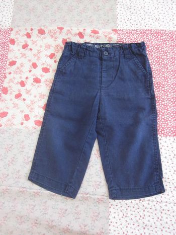 Pantalon toile bleu marine 12 mois