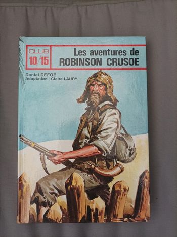 Livre "Robinson Crusoé" vintage comme neuf