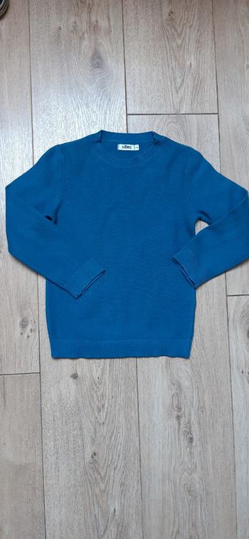 Pull fin gémo bleu 4 ans état neuf