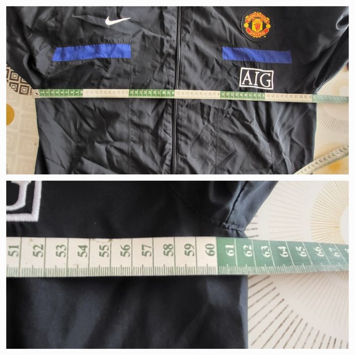 Nike Veste Survêtement TXL/188CM-FAN du Club Manchester United AIG- Noire - Vintage 2007/2009 - photo numéro 7