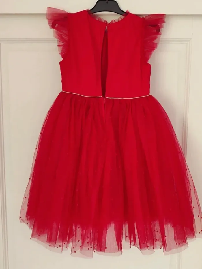 Robe créateur tulle rouge fêtes tao tape à l'oeil 8 ans - photo numéro 7