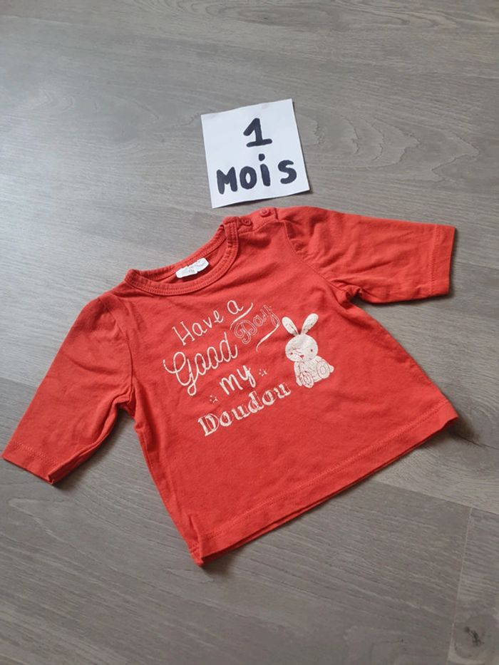Maillot t-shirt 1mois garçon