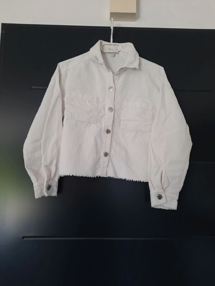 Veste/ surchemise velours blanc - photo numéro 2