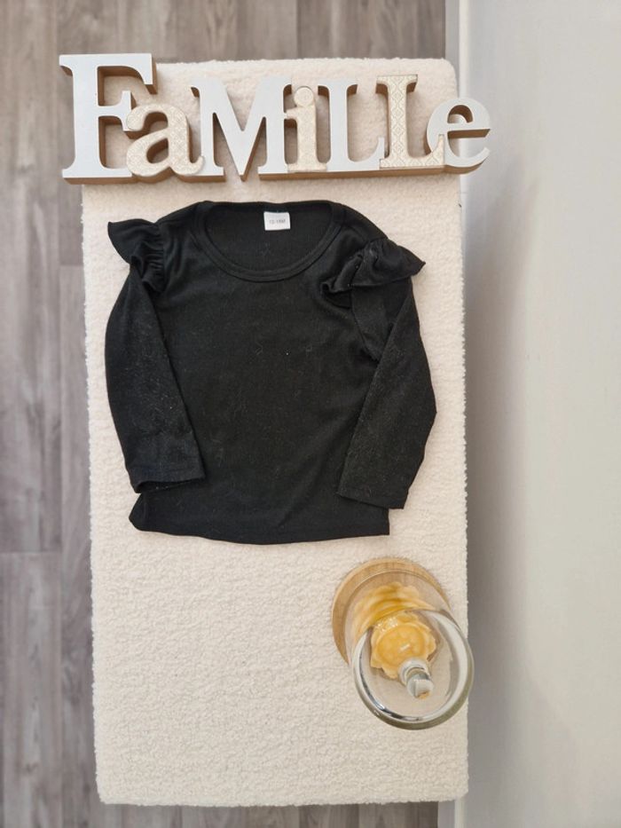 🎀 Haut noir pour bébé fille - 12/18 mois - 🎀 - photo numéro 2