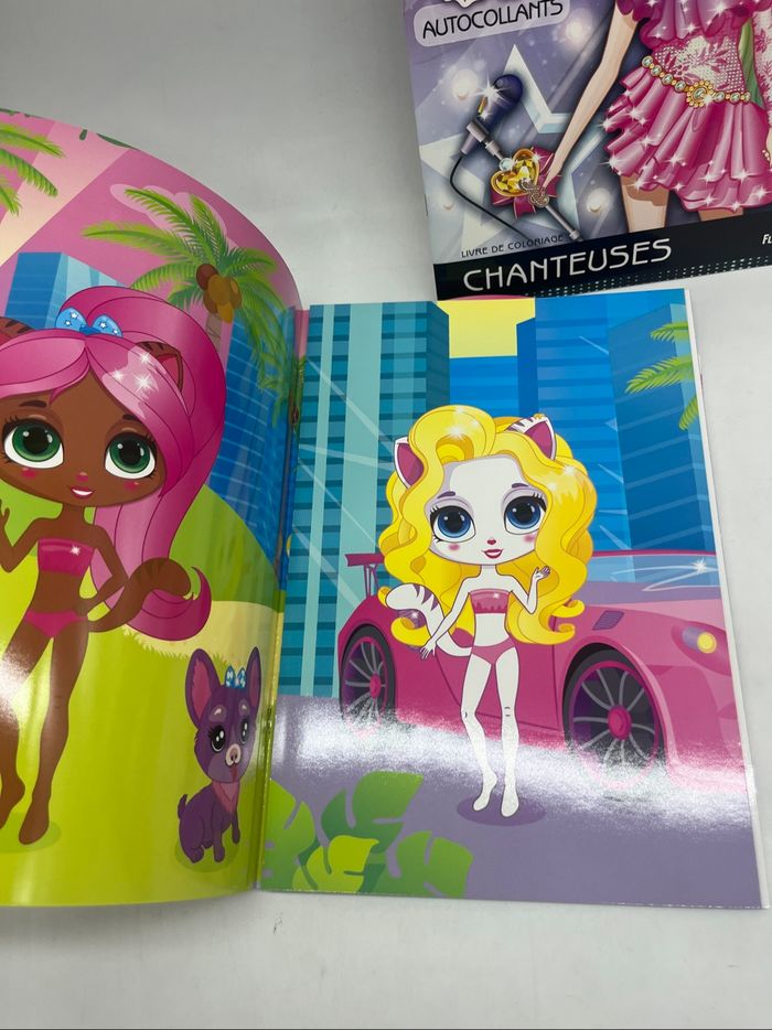 Lot de 3 livres D’activités Magazines filles gommettes mode licorne coloriages Neuf - photo numéro 4