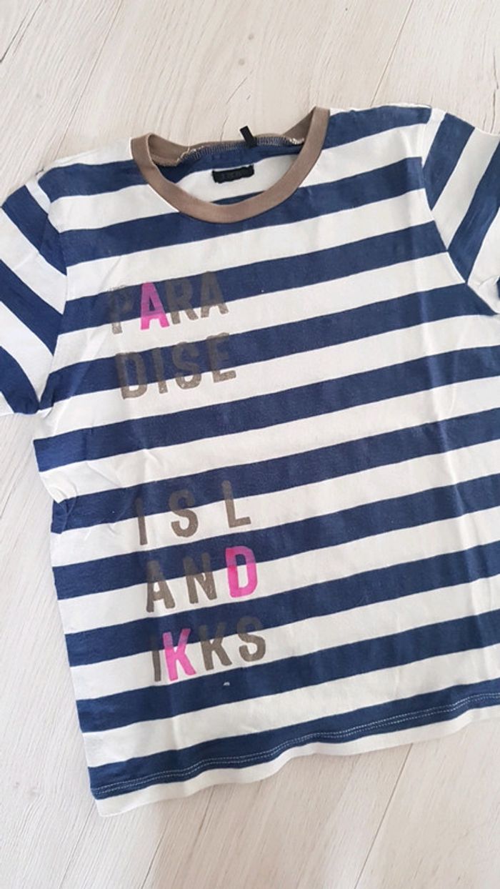 Lot de 2 tee shirts garçon 8ans ikks tex - photo numéro 5