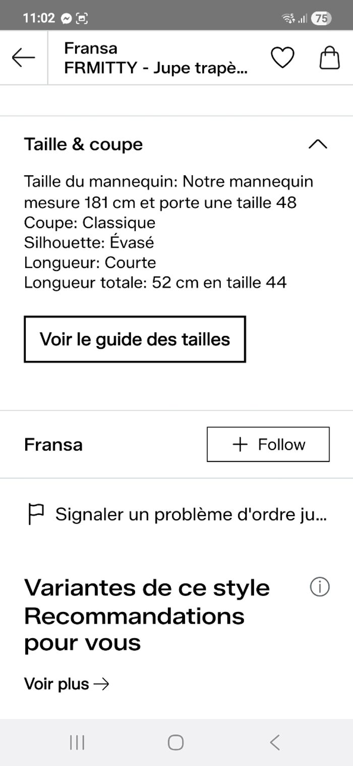 Jupe neuve taille 38 mais vaut un 40 - photo numéro 2