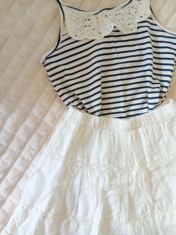 Ensemble jupe + débardeur 6/8ans H&M 🤍🌼 - photo numéro 2