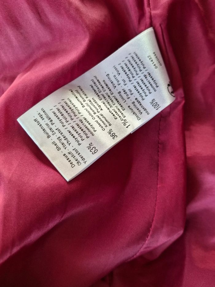 Veste blazer la redoute jacquart rose fuchsia t 36 excellent état - photo numéro 6