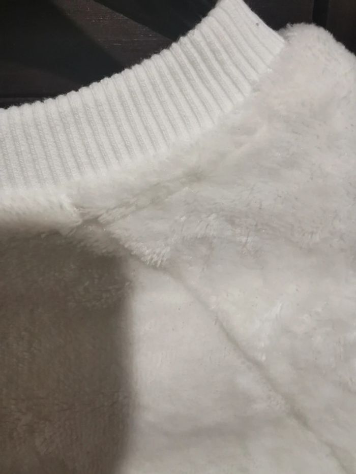 Pull blanc fille coeur doré Okaïdi 8 ans - photo numéro 8