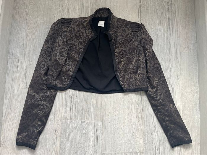 Ensemble robe fourreau + veste assortie – gris violet satiné – Taille 36 - photo numéro 5