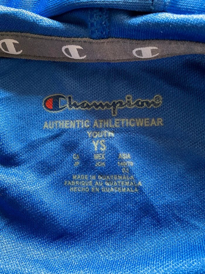 Veste de survêtement légère à capuche pour enfant Champion bleue roy taille 6/8ans 156 - photo numéro 12