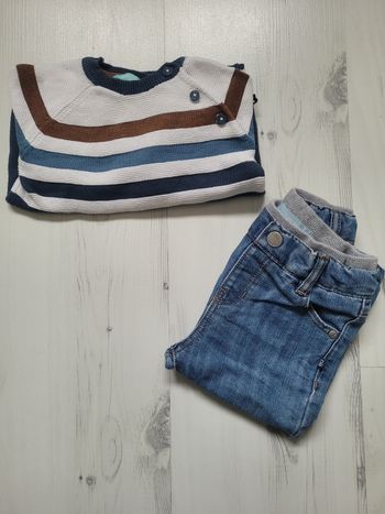 Ensemble pull et jean 12 mois Obaibi