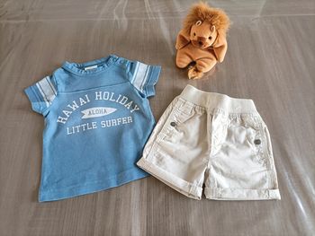 Ensemble été T Shirt/ short bermuda TAO 3 mois