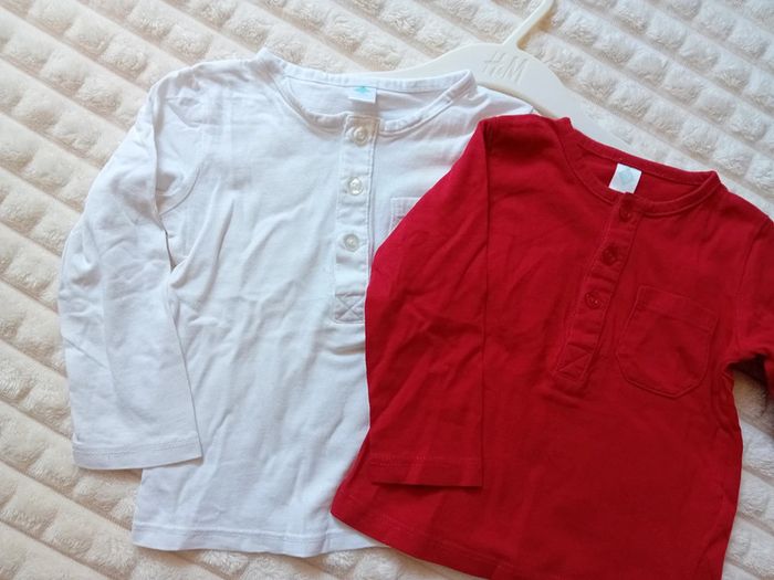 Lot 2 Tshirt ML 9/12mois 🤍🖤 - photo numéro 2