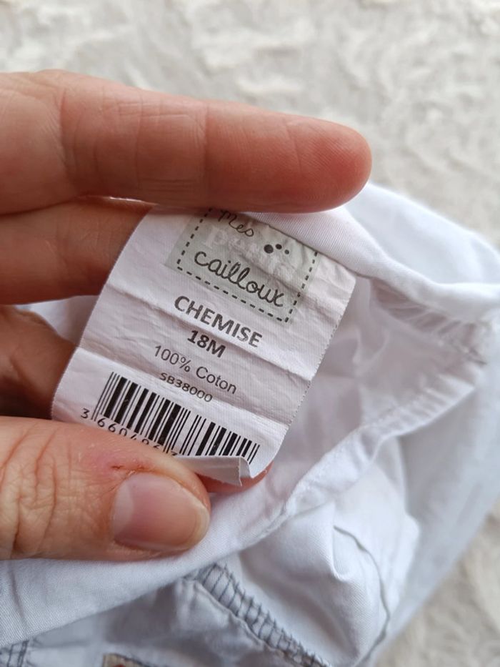 Chemise manches longues Garçon 18 mois mon petit matelot baleine 100% coton - photo numéro 7