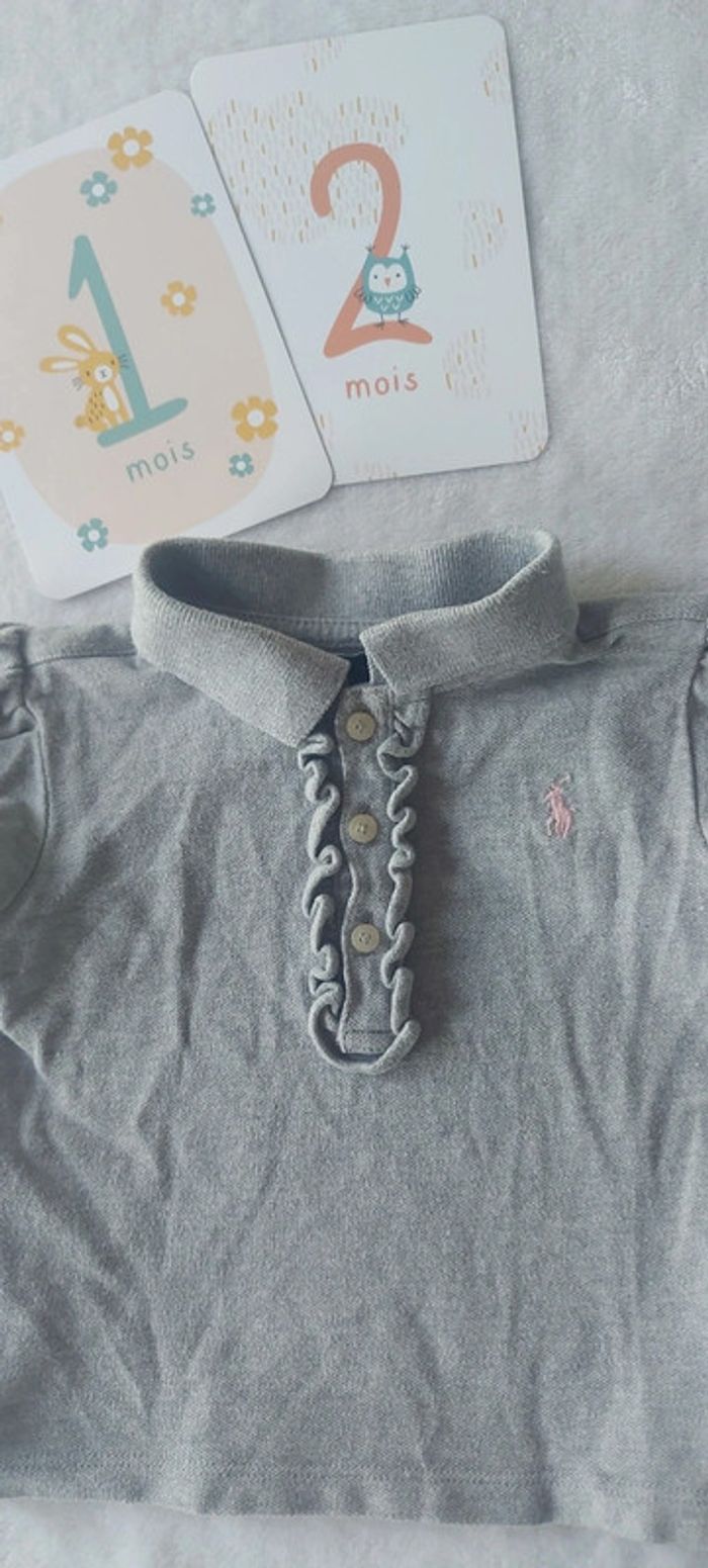 Polo manche courte bébé fille 12 mois