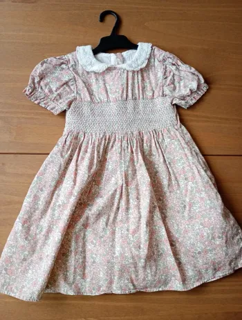 Robe champêtre/ broderie anglaise/ bébé/ 24 mois