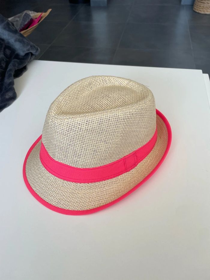 Chapeau de plage Femme Rose fluo