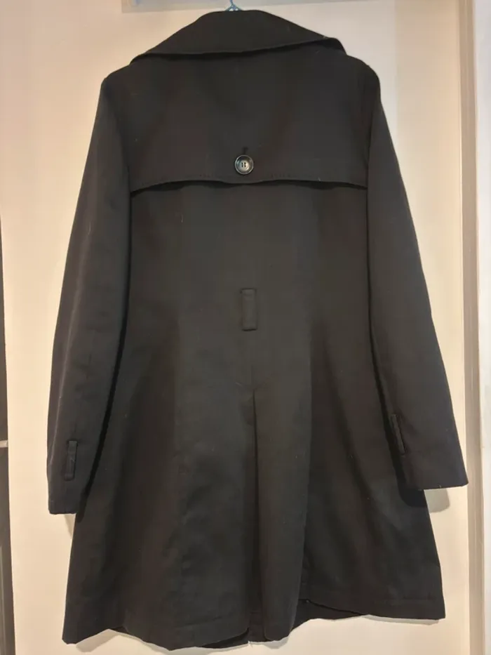 Jolie Trench noir Camaïeu taille S-36 en très bon état - photo numéro 4