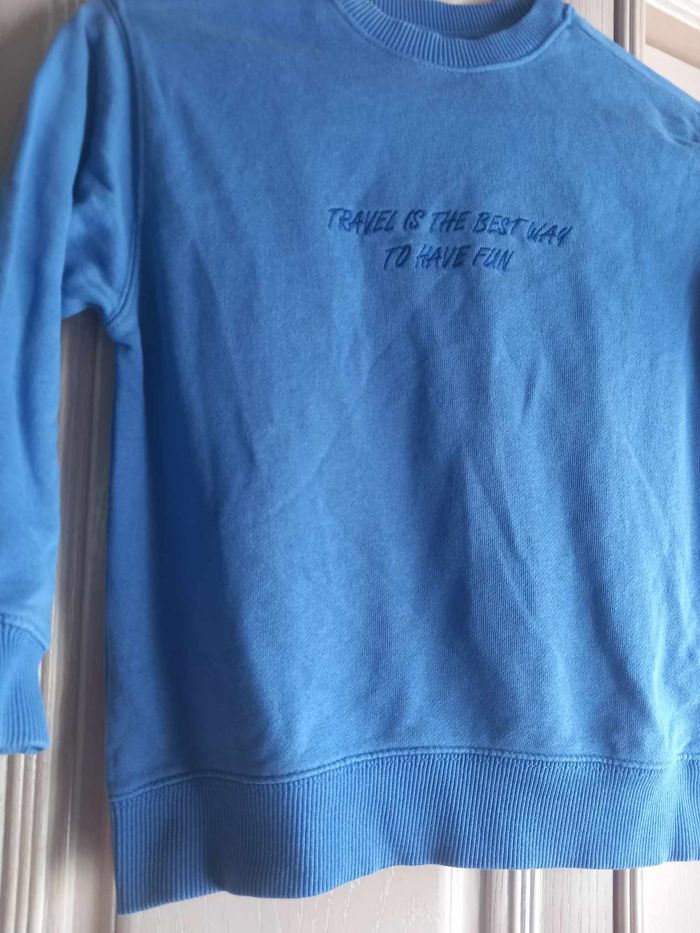Pull bleu 6/7 ans Zara - photo numéro 2