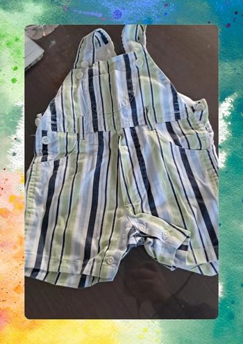 Salopette courte 6 mois été