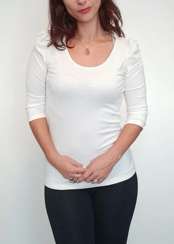 Haut blanc manches trois quarts taille 40