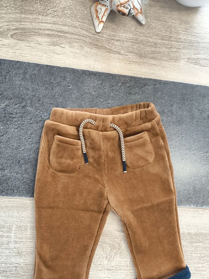 Pantalon legging polaire velours côtelé garçon 9 mois obaibi - photo numéro 5