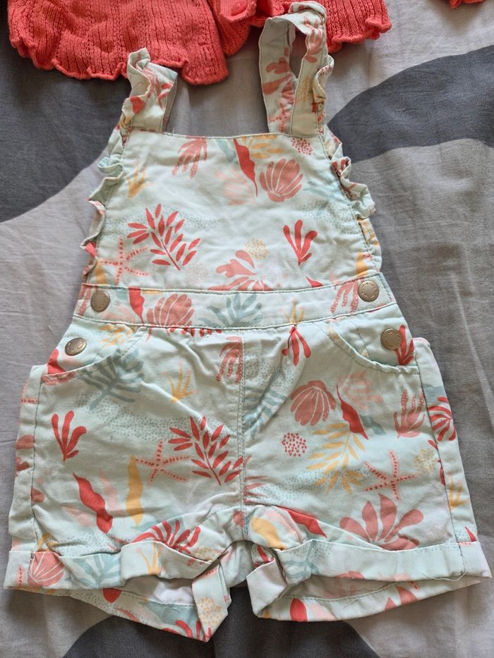 Ensemble salopette short + Gilet tape a l'œil - photo numéro 2