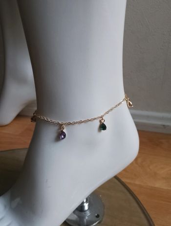 Bracelet de cheville fantaisie multicolore