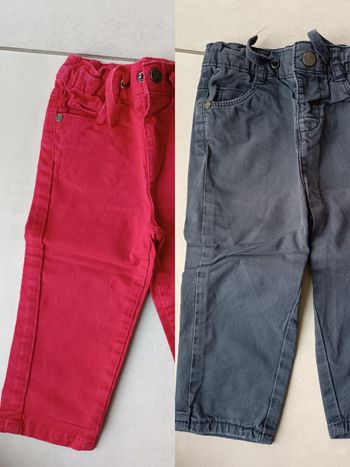 2 pantalons 12 mois