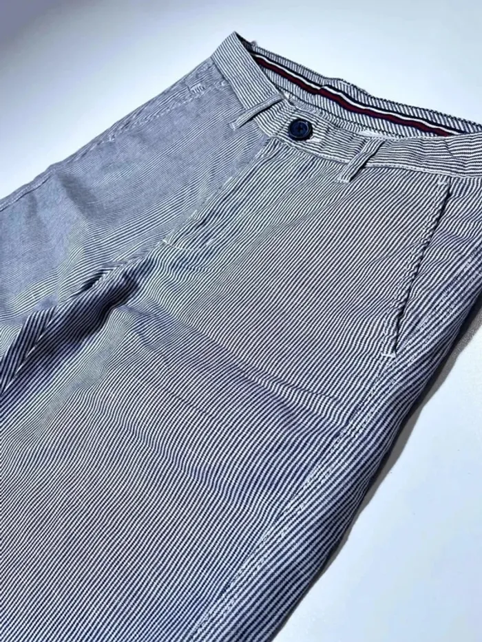Shorts Buffalo striped chino navy blue white Mens W30 - photo numéro 3