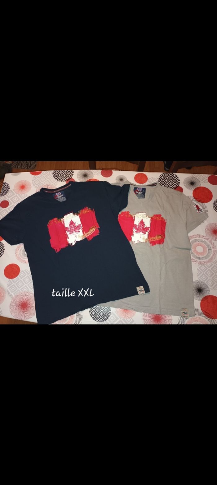 Lot 2 t-shirts manches courtes Canadian Peak 👨 taille XXL