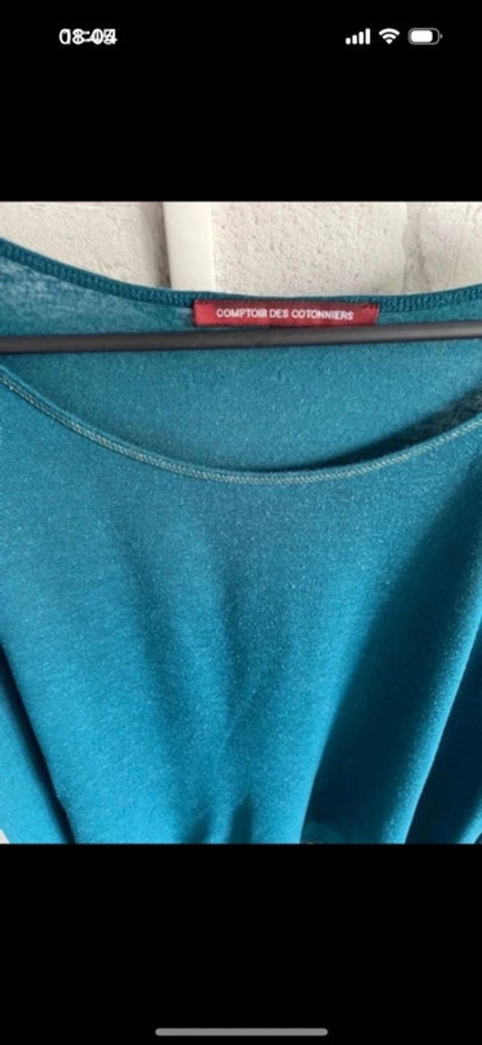 Pull fin tee shirt Comptoir Des Cotonniers taille S - photo numéro 2