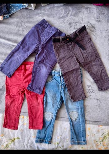 Lot pantalons fille 18 mois – Gémo, Vertbaudet, DPAM, Kiabi – Très bon état