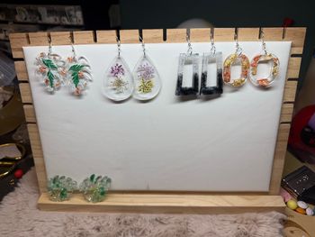 Boucle d’oreille  résine personnalisée