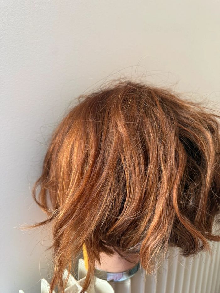 Tête Malléable Professionnelle de Coiffure (Cheveux Châtain Clair Méchés) - photo numéro 4
