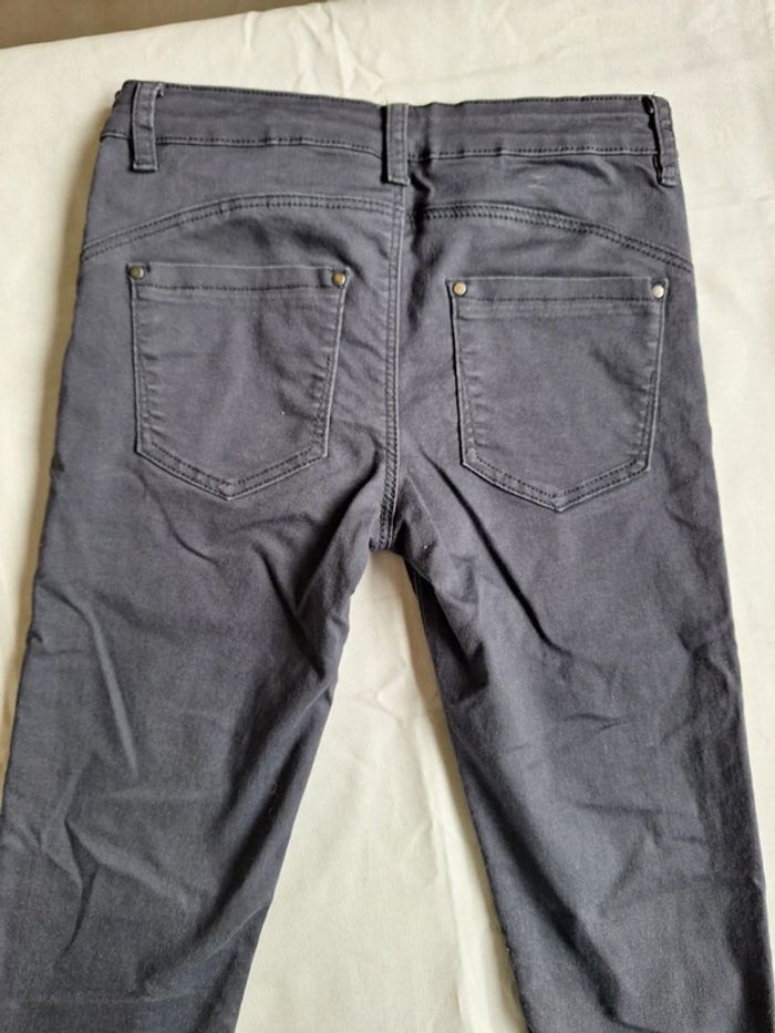 Jean skinny LH gris noir enfant fille 14 ans XS - photo numéro 3