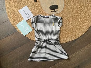 Robe marinière rayée gris bleu marine TAO tape à l’œil 2 ans 24 mois