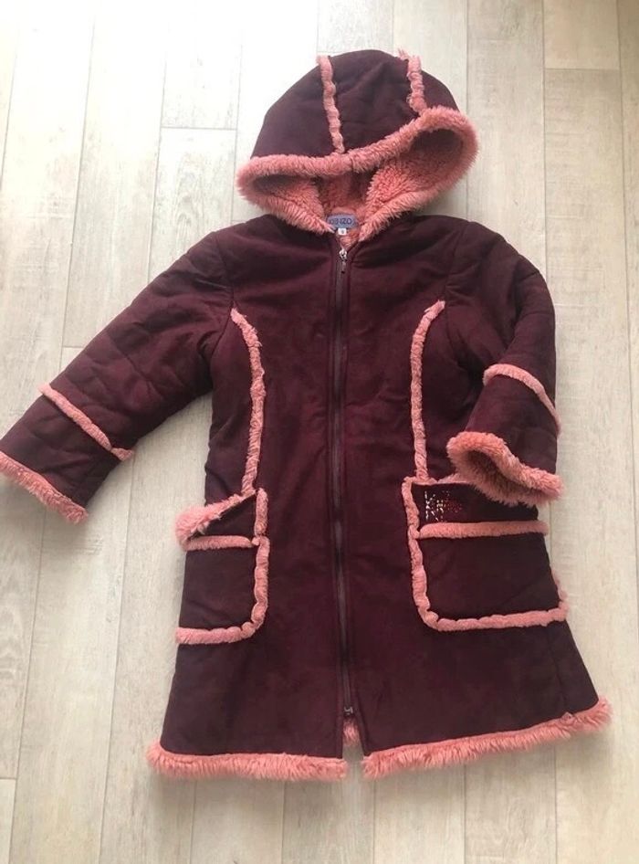 Manteau bordeaux fille Kenzo - photo numéro 3