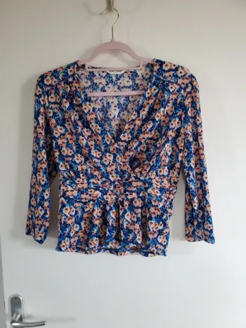 Blouse courte fleurie nafnaf