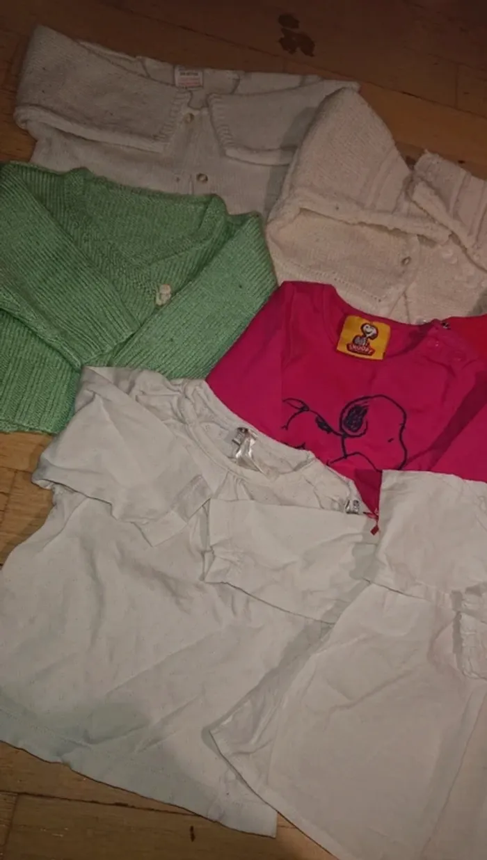 Lot de tee shirt manches longues et gilet 3 mois - photo numéro 2
